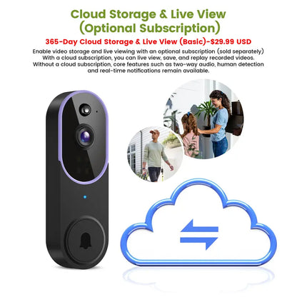 Smart Wireless Video Doorbell Camera